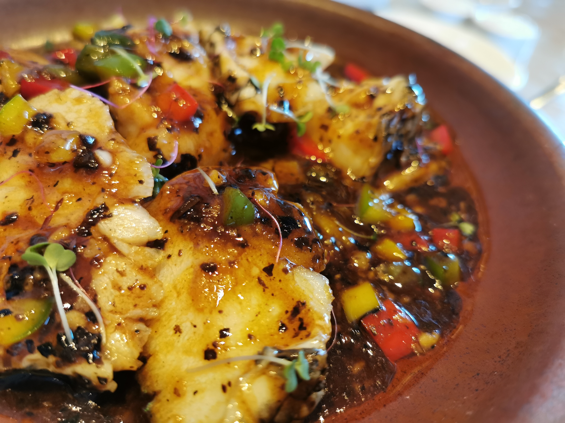 Tangy Jamaican Tamarind-Glazed Chicken with Mango Relish