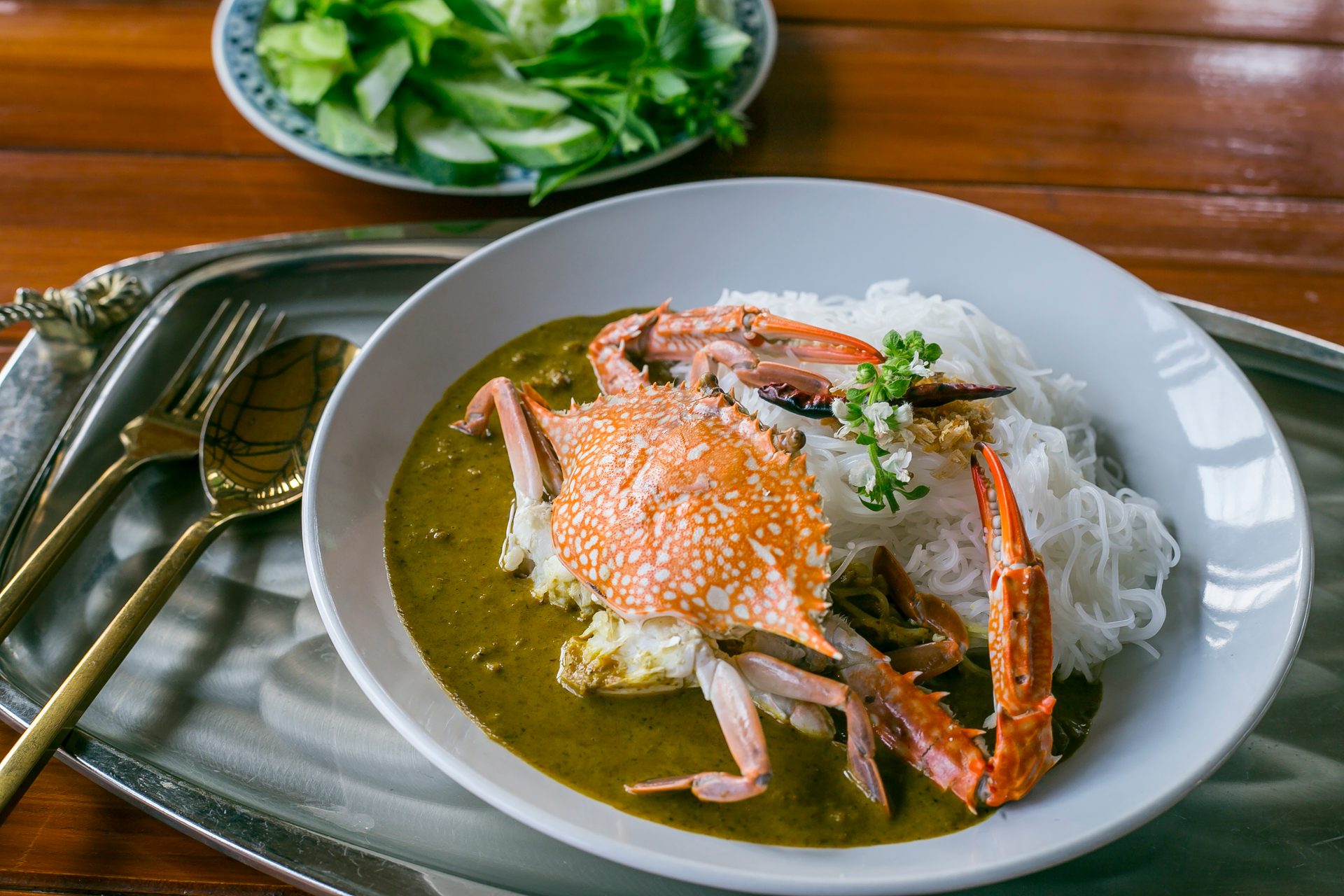 Thai Crab Curry with Kaffir Lime and Coconut Cream