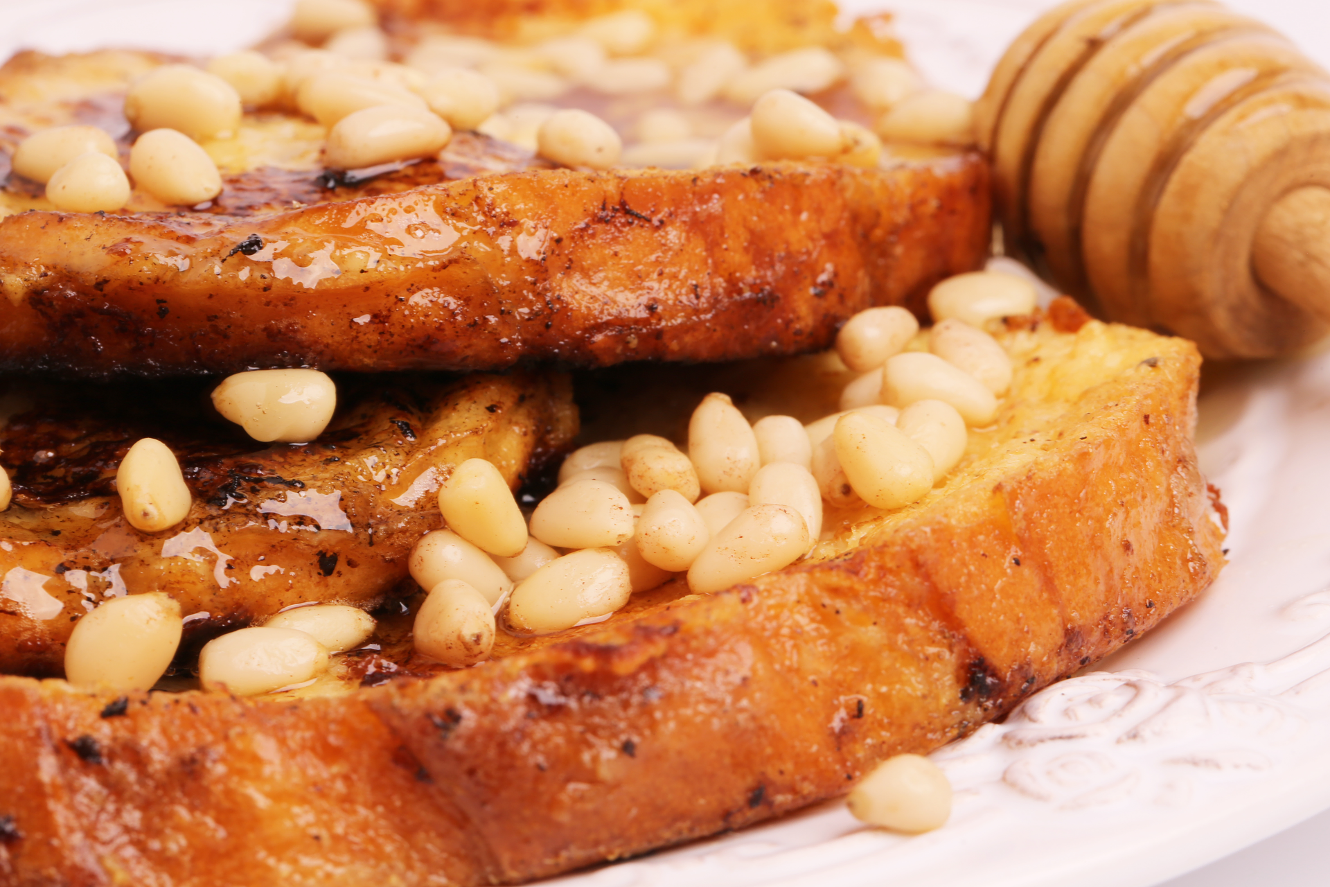 Toasted Moroccan Almond Briouats with Honey-Orange Glaze