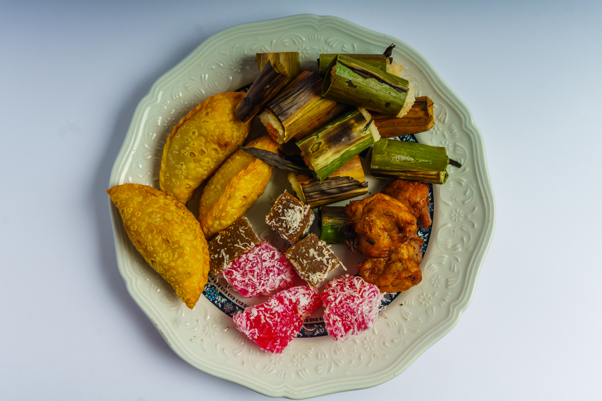 Traditional Ethiopian Injera with Doro Wat and Misir Wot