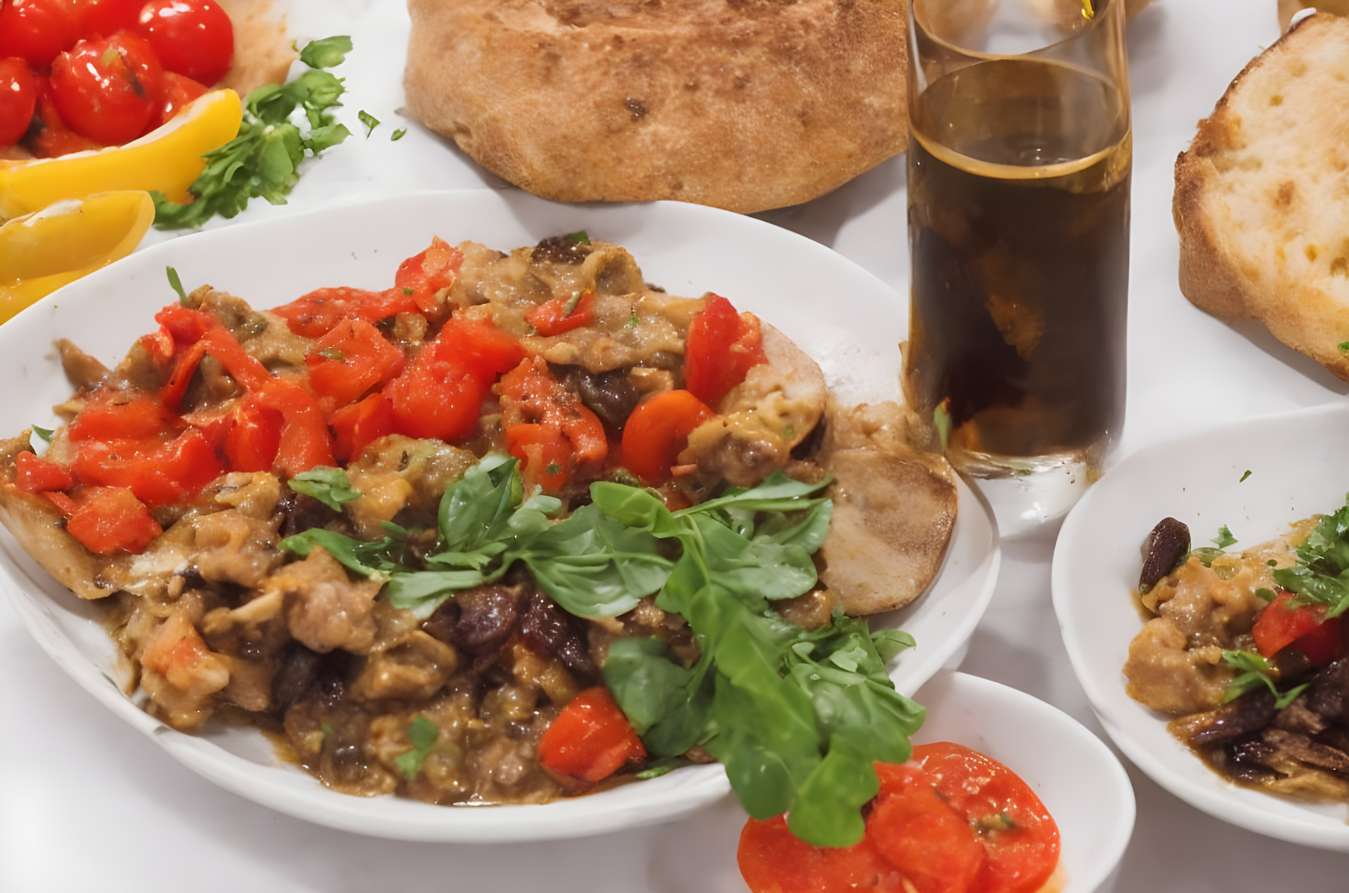 Tunisian Fricassé with Harissa and Capers
