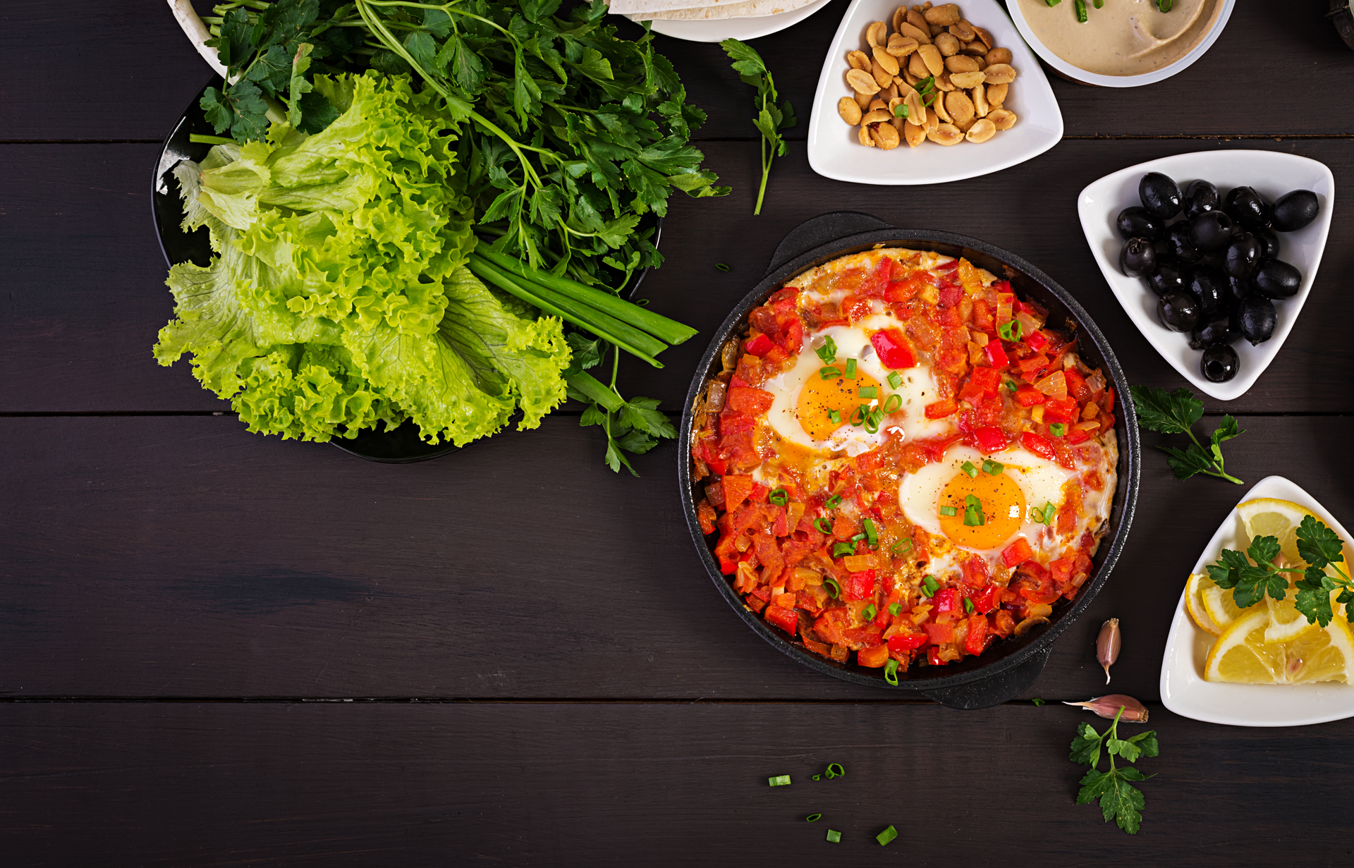Turkish Menemen with Spicy Tomatoes and Eggs