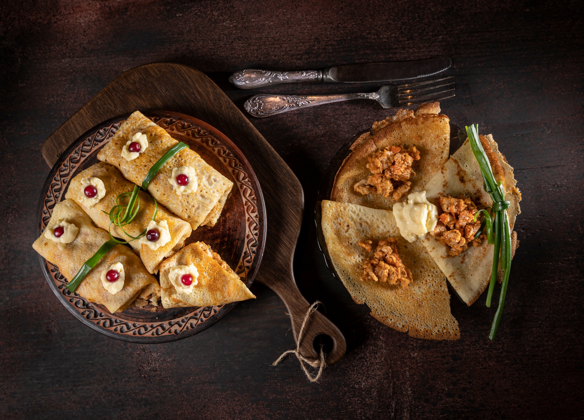 Overhead flat-lay of all ingredients for Uzbek Samsa with Spiced Lamb and Onion Filling laid out on a kitchen surface.
