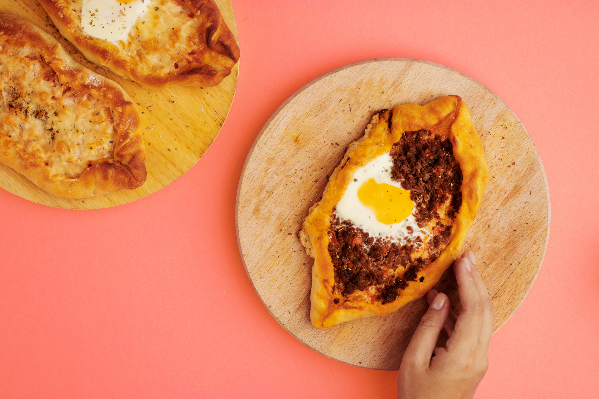 Uzbek Samsa with Spiced Lamb and Onion Filling — Appetizer served and photographed from above