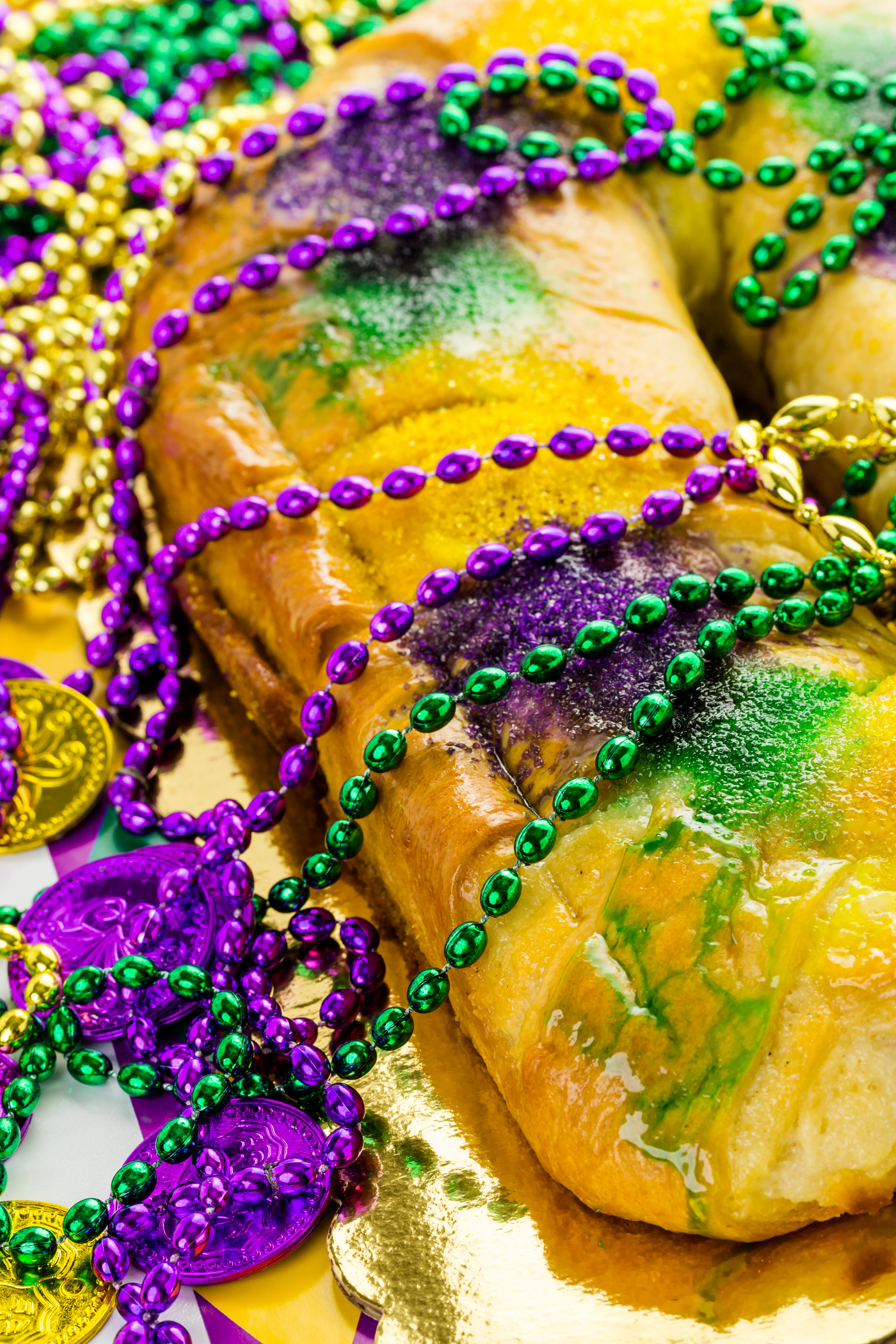Overhead flat-lay of all ingredients for Vibrant Jamaican Festival Bread laid out on a kitchen surface.