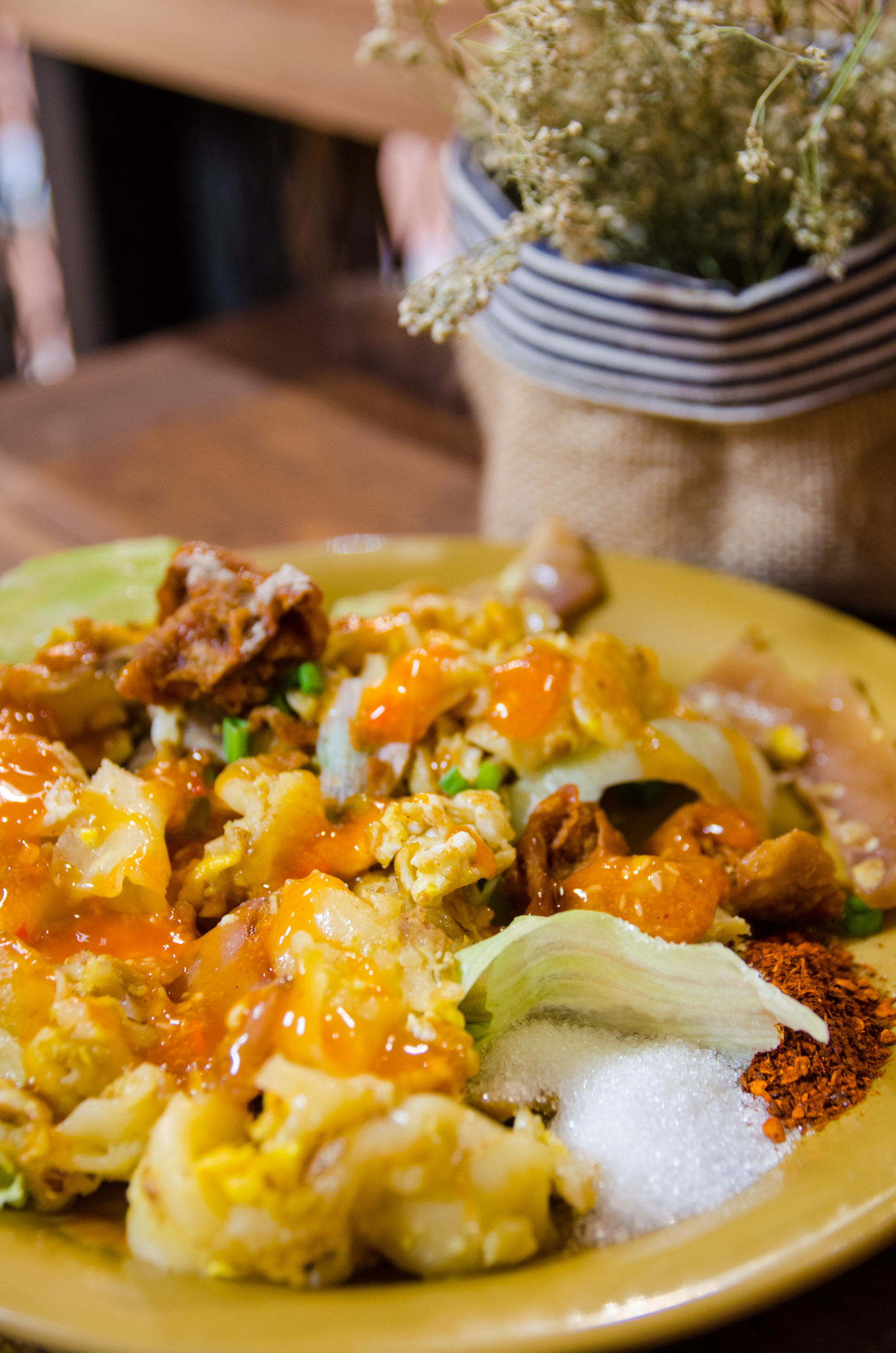 Vibrant Puerto Rican Mofongo with Shrimp Creole — Main Course served and photographed from above
