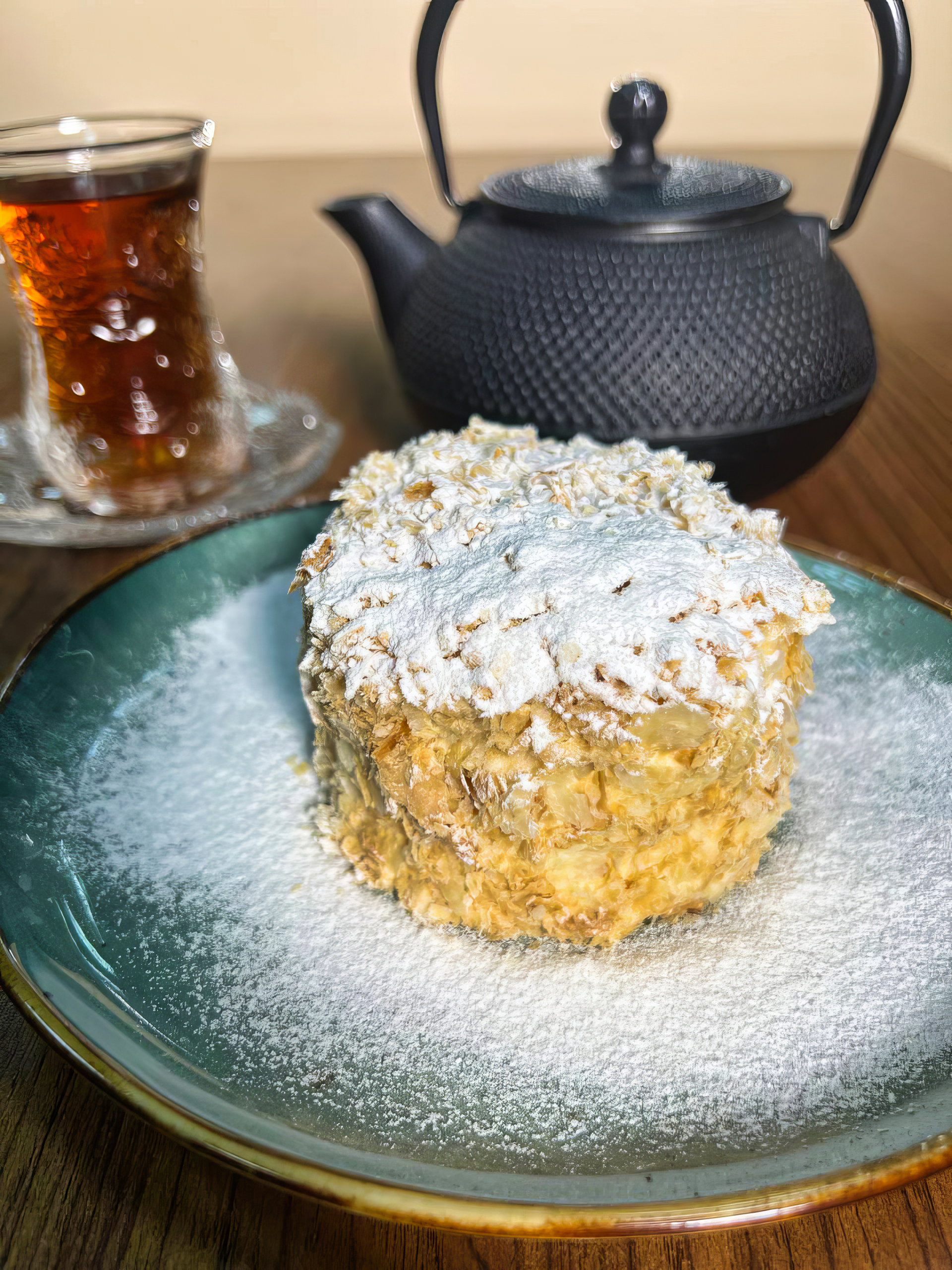 Overhead flat-lay of all ingredients for Zesty Hungarian Chimney Cake with Vanilla Sugar laid out on a kitchen surface.