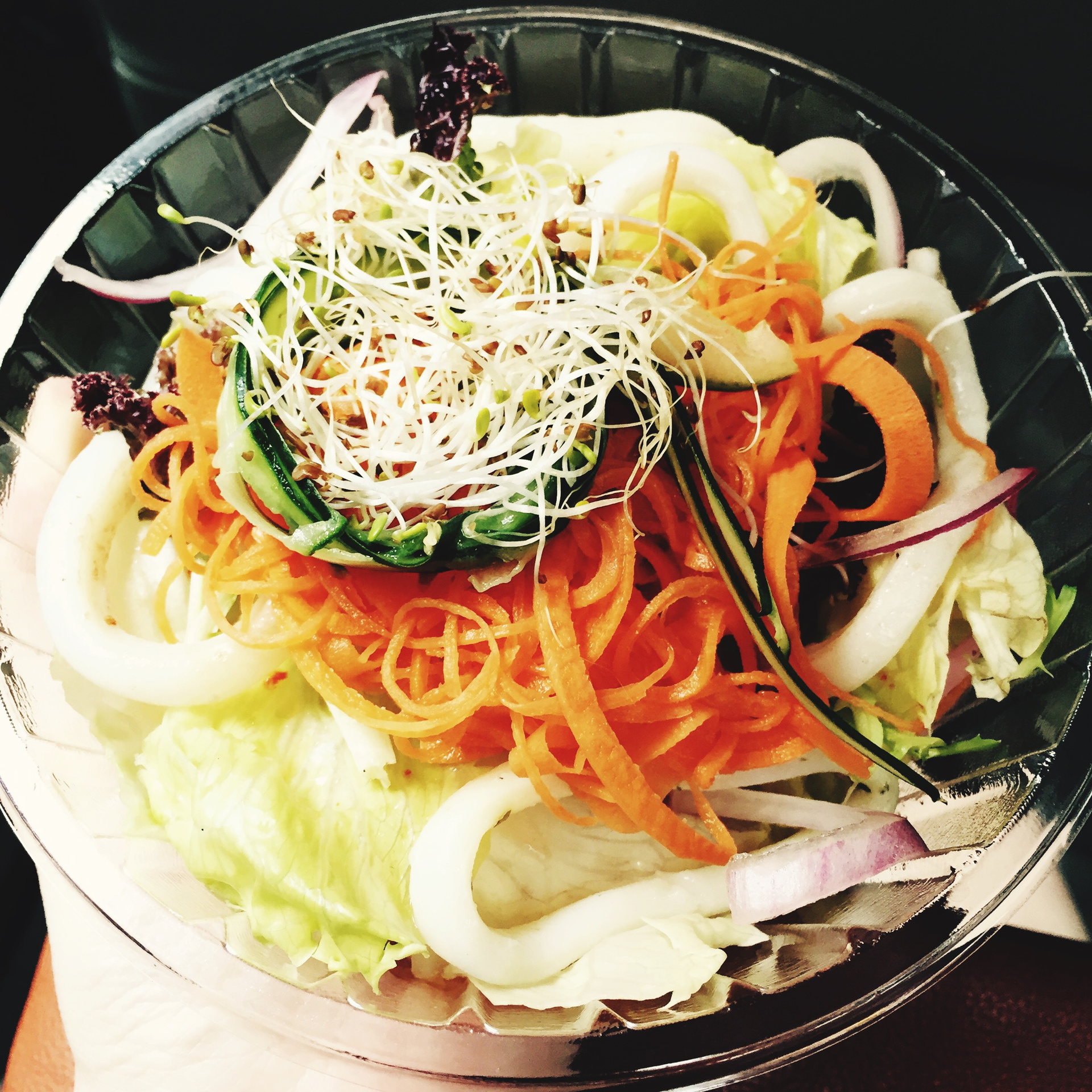 Zesty Japanese Yuzu-Wasabi Slaw with Fresh Vegetables — Appetizer served and photographed from above