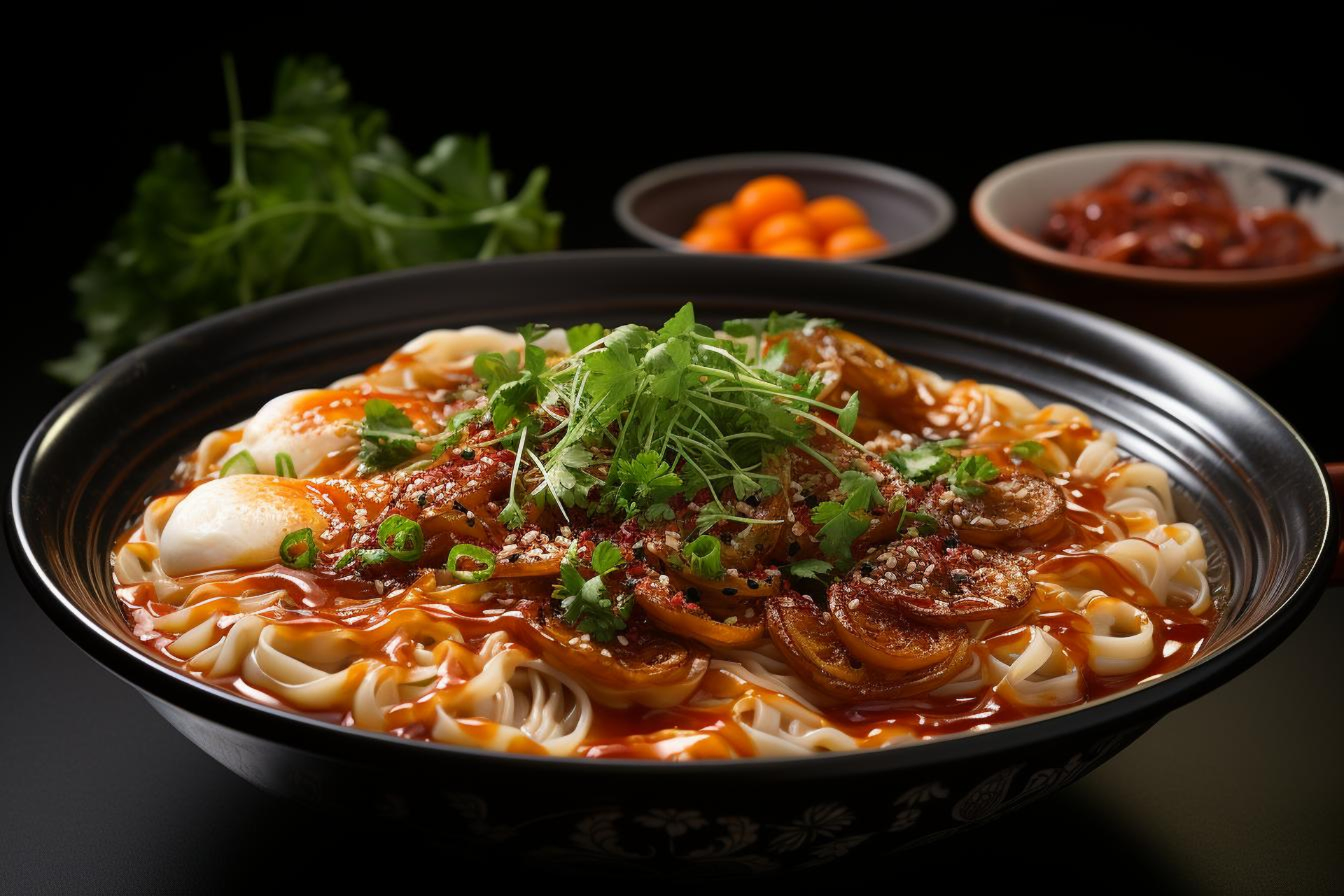 Zesty Korean Jjolmyeon Noodles with Spicy Vinegar Sauce — Main Course served and photographed from above