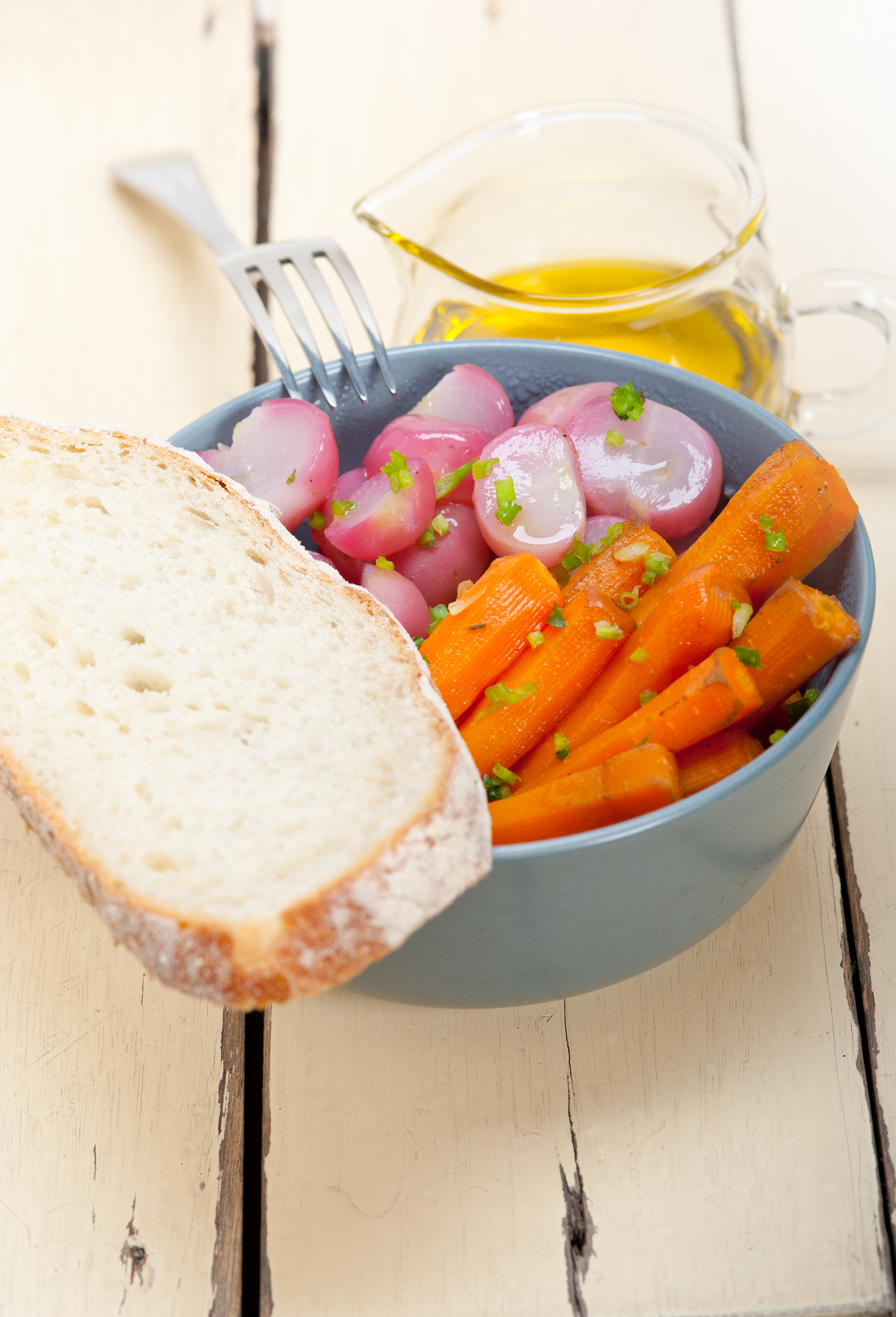 Zesty Moroccan Chermoula Carrots with Lemon and Garlic — Side Dish served and photographed from above
