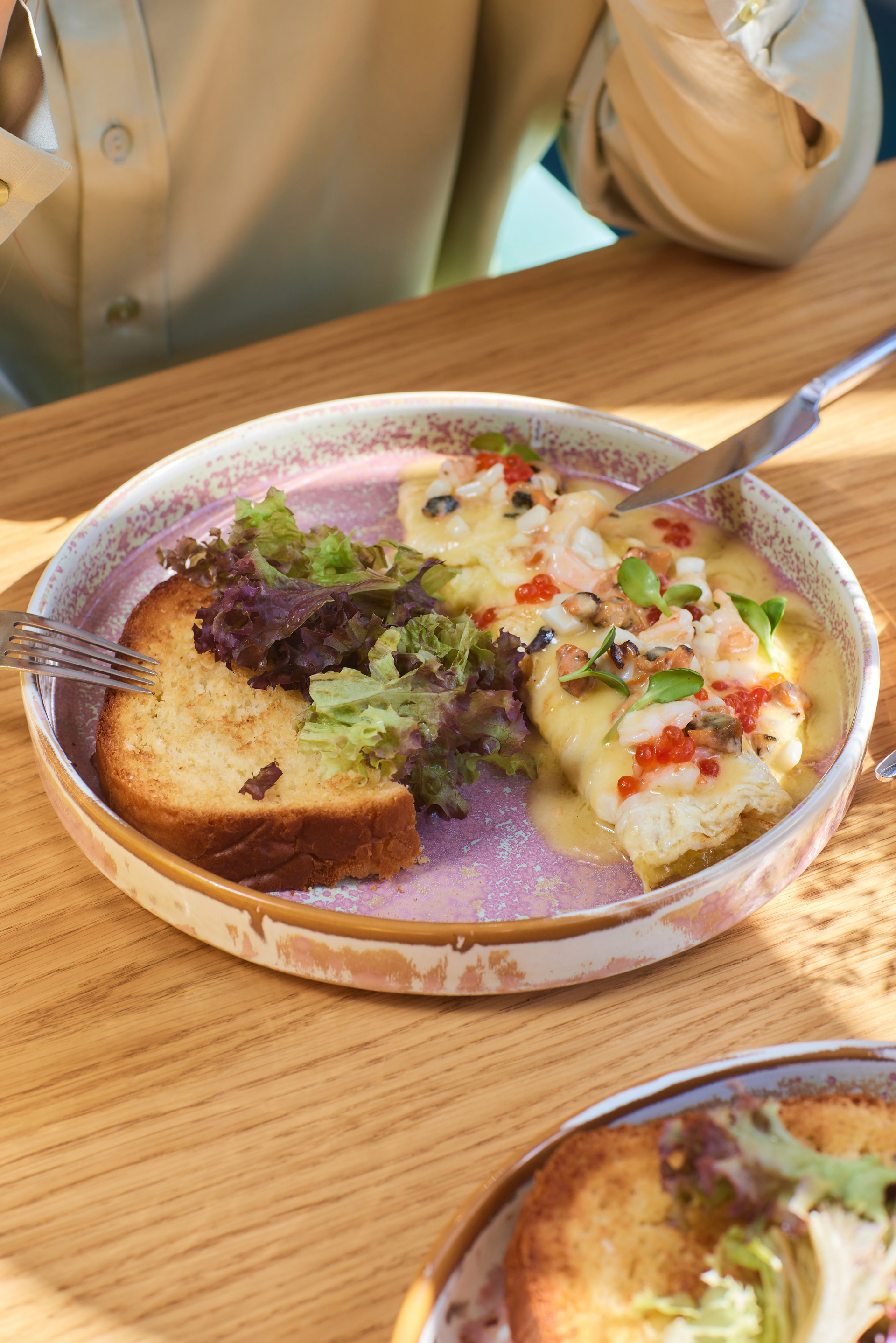 Zesty Salvadorean Pupusa Casserole with Cheese and Loroco — Main Course served and photographed from above